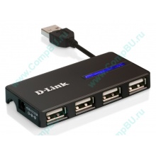 Карманный USB 2.0 концентратор D-Link DUB-104 в Иркутске, USB хаб DLink DUB104 (Иркутск)