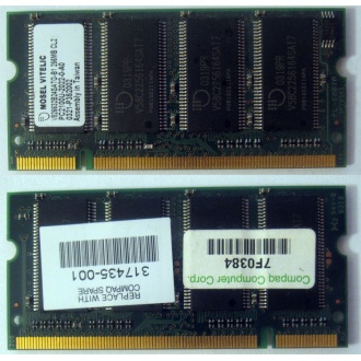 Модуль памяти 256MB DDR Memory SODIMM в Иркутске, DDR266 (PC2100) в Иркутске, CL2 в Иркутске, 200-pin в Иркутске, p/n: 317435-001 (для ноутбуков Compaq Evo/Presario) - Иркутск